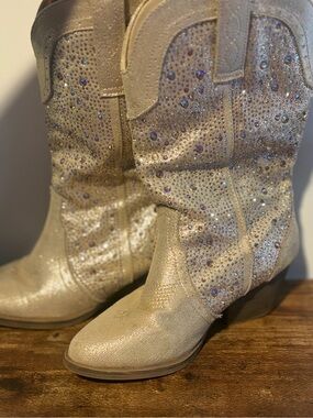 Women's Champagne Crystal Sugar Western Boots
